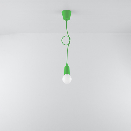 DIEGO E27 LED závěsné stropní svítidlo zelené SOLLUX