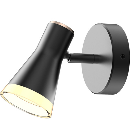 Nastavitelné nástěnné svítidlo 4.2W LED BERG 1 černá 3000K GOLDLUX (Polux)