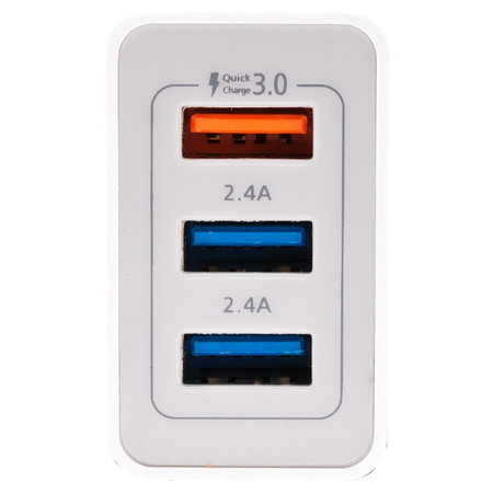 RYCHLÁ SÍŤOVÁ NABÍJEČKA QUICK CHARGE 3.0 + 2x USB 2.4A VAYOX VA0001