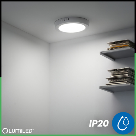 Stropní svítidlo LED pro povrchovou montáž 12W Round 4000K GLOW White LUMILED