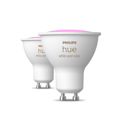 2x LED žárovka GU10 s reflektorem 4,2W = 50W 400lm 2000-6500K CCT + RGB SMART Smart Bluetooth ZigBee White and Color Ambiance Philips HUE