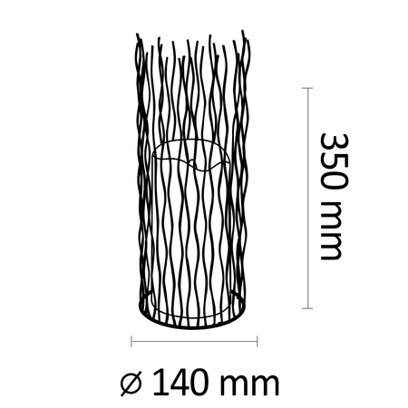 LED zahradní lampa na baterie LED LARTERN NYBORG 35cm IP44 2xAA černý kov GOLDLUX (Polux)