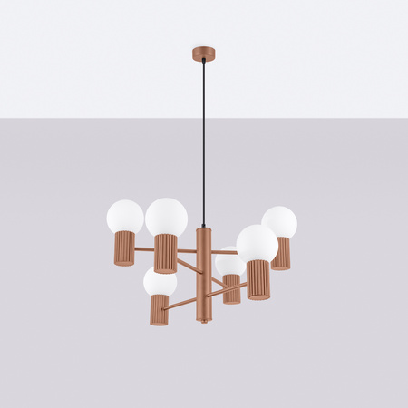 Lustr Závěsné svítidlo 6x G9 Hliník Mokka Halo French Sky SL.1834 Sollux