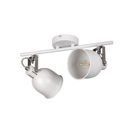 Stropní svítidlo LED E14 s reflektorem nastavitelné kulaté bílé stříbrné Derato Kanlux