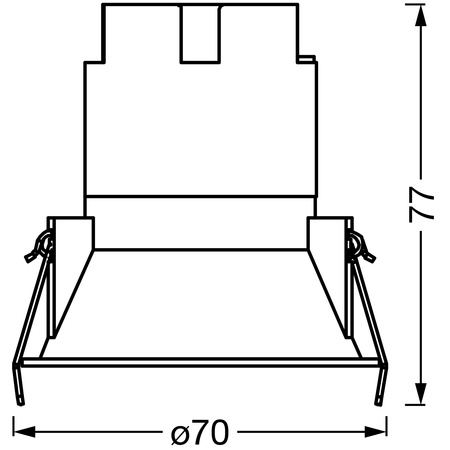 LED panelové bodové svítidlo 5W 400lm CCT Mesh White Downlight Slim Ledvance