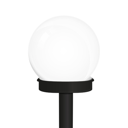 LED solární zahradní lampa s hroty. BÍLÁ KULICE. 10 cm