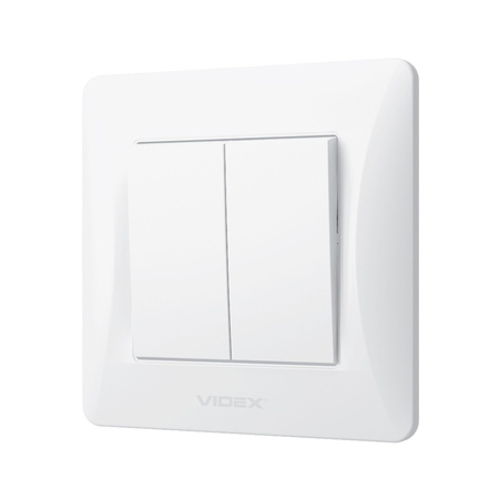 2gangový 2cestný spínač 10A Povrchová montáž BINERA VIDEX Bílá
