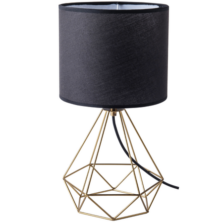 HIRA stojací stolní lampa 1x E27 Black Gold GOLDLUX (Polux)