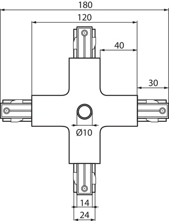 Spínač typu X pro přípojnice vnitřní 16A bílý TEAR Kanlux