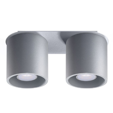 Svítidlo pro povrchovou montáž ORBIS 2 2xGU10 Tuba Minimalist Grey SOLLUX