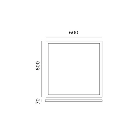 Povrchový rámeček 70 mm pro LED panel 60x60 cm Klik White Kobi