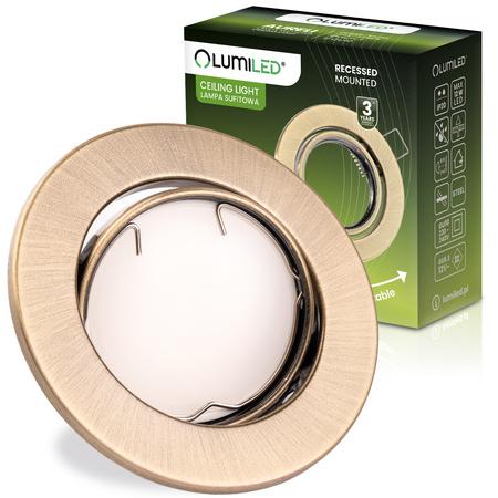 Halogenová Podhledové svítidlo GU10, MR16 Nastavitelná Kulatá Antický Plech AURELI LUMILED