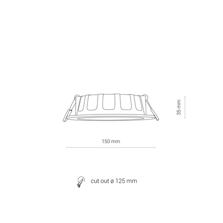 LED zapuštěné koupelnové stropní svítidlo CL KOS 8780 10W 3000K IP44 White Nowodvorski