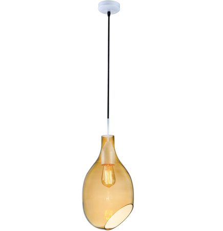 Stropní závěsné svítidlo z jantarového skla E27 Volteno Moon Amber loft