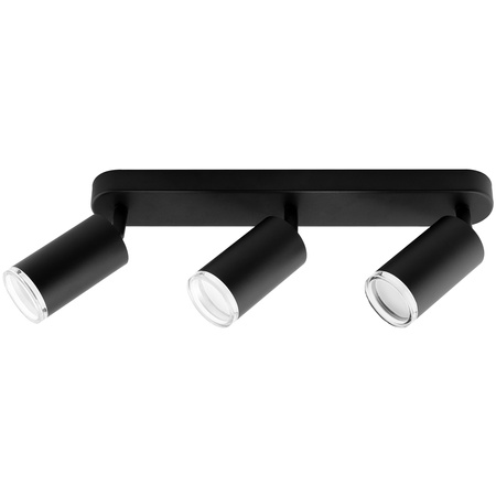LED bodové stropní svítidlo 3x GU10 IP44 ADERO Black Lumiled