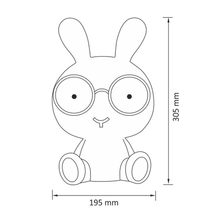 Dekorativní LED svítidlo 2,5 W 59 lm růžové stmívatelné Sanico Rabbit Goldlux