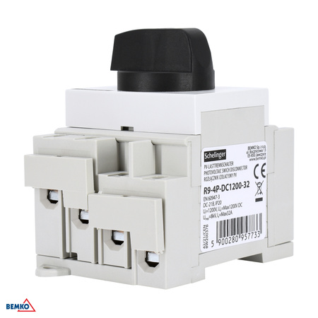 Hlavní odpojovač PV 4-pólový 1200V IP20 32A Schelinger