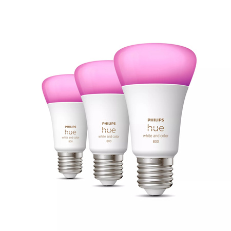 3PAK LED žárovka E27 A60 6,5W CCT RGB PHILIPS HUE White & COLOR Ambiance Bluetooth Zigbee