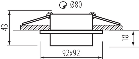 LED GU5.3 GU10 Square White Lonvi Kanlux Bodové halogenové svítidlo pro zápustnou montáž