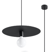 LED závěsné stropní svítidlo FLAVIO E27 s převisem černé SOLLUX