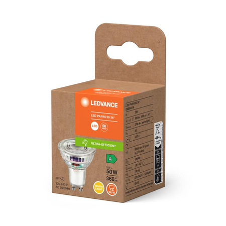 LED reflektorová žárovka GU10 PAR16 2W = 50W 360lm 2700K teplá bílá 36° Ledvance