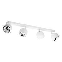 ALTEA WHITE Spot Stropní svítidlo s bílým a stříbrným páskem Moderní 4xES111 GU10 3417 TK Lighting
