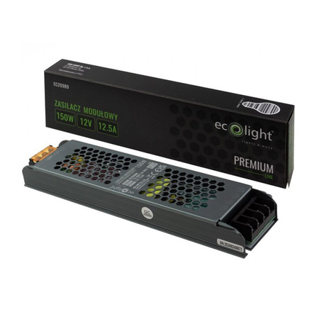 Modulární napájecí zdroj LED Slim Premium 150W 12V Ecolight