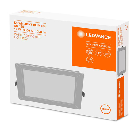 Zapuštěný LED panel 12W 4000K DOWNLIGHT Slim SQ155 LEDVANCE čtvercový