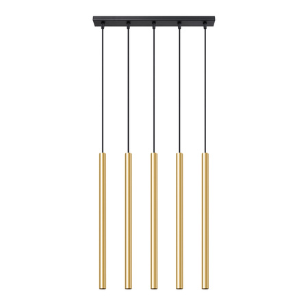 PASTELO 5L 5xG9 Zlatá moderní stropní závěsná lampa SOLLUX