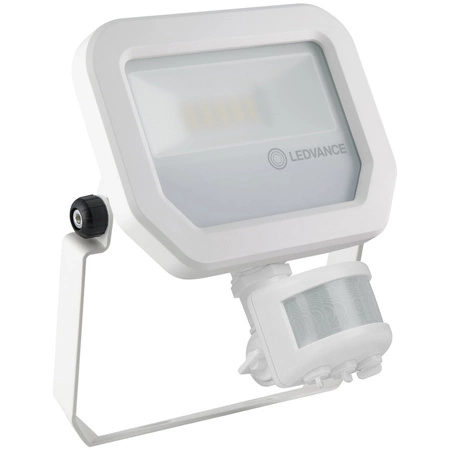 LED reflektor 10W 1100lm 3000K IP65 bílý se senzorem pohybu a soumraku LEDVANCE Floodlight