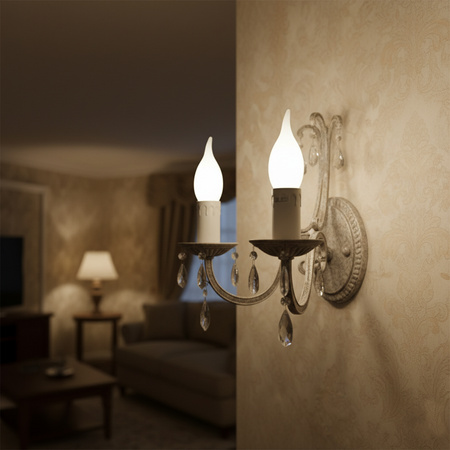 6x Žárovka LED E14, BA35 8W = 60W 806lm 4000K Neutrální bílá 180° LUMILED