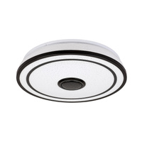 Plafond LED stropní světlo 24W 1600lm 3000-6500K CCT RGB Pilot Timer Black Moderní Nikolaus Rabalux