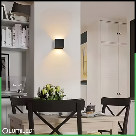 Zahradní nástěnná lampa G9, nastavitelné nahoru a dolů Černá PYXIS LUMILED