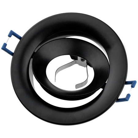 Halogenové zapuštěné stropní kulaté pohyblivé svítidlo Černá Gu10