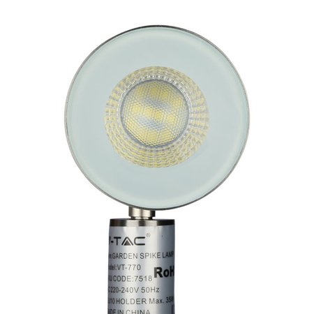 Reflektor zahradní lampy GU10 IP44 Nastavitelný Stříbrný VT-770 V-TAC