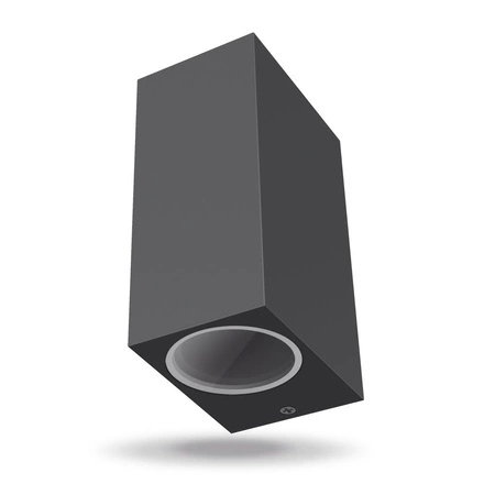 Zahradní nástěnné svítidlo Venkovní LED fasádní svítidlo 2x GU10 IP54 Grey ARON Videx
