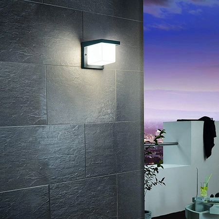 Zahradní nástěnná lampa E27, čtvercový LEVIS LUMILED