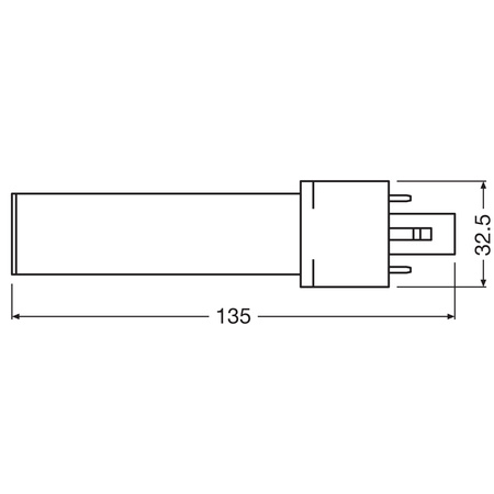 LED zářivka G23 3,5W = 7W 360lm 3000K teplá bílá 120° DULUX LED S EM & AC Osram