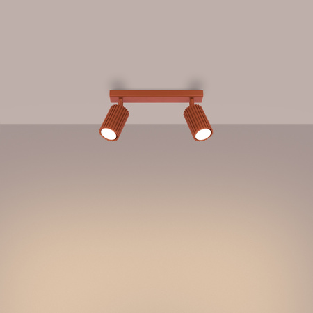 Tuba Spot Reflector Stropní svítidlo 2x GU10 Ochre Red Carbon Deep Space SL.1637 Sollux
