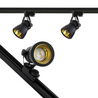 Sada osvětlovacích přípojnic 1m + 2x LED reflektor GU10 černá a zlatá