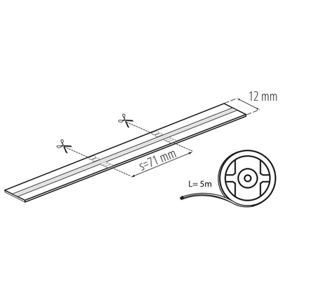 LED COB flexibilní pásek 5,3W/m 420lm/m 24V 4000K RGB neutrální bílá CRI90 5m LCOB Kanlux
