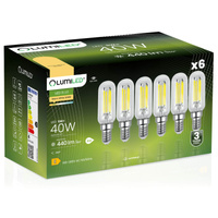 6x Žárovka LED lednička E14, T25 4W = 40W 440lm 3000K Teplá bílá Filament LUMILED