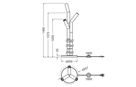 Dekorativní E27 Vícebarevný dekor Ledvance Stojací lampa