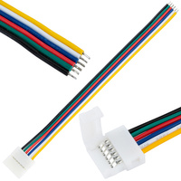Konektor LED pásku 6PIN RGB+CCT nacvakávací jednostranný s 12mm kabelem