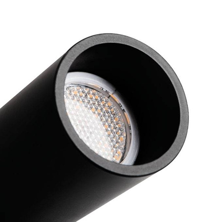 Moderní černé trubkové stropní závěsné svítidlo do kuchyně. 4W 3000K