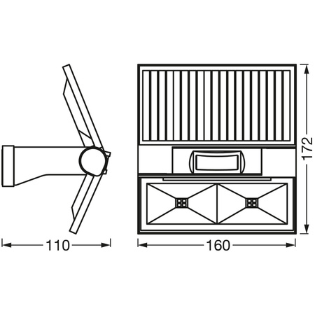 Solární Reflektor LED 2.9W 380lm 3000K se senzorem pohybu a soumraku Endura FLOOD SOLAR LEDVANCE