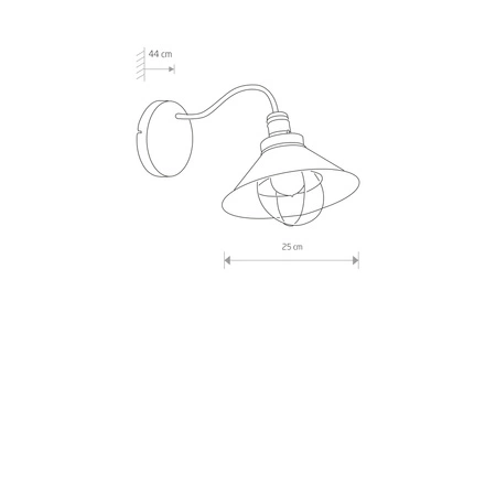 GARRET 6442 Nowodvorski nástěnná lampa černá a měděná E27 nástěnná lampa průmyslová ocel