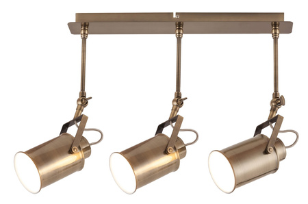 Bodové stropní svítidlo 3x E27 hnědé průmyslové Peter 5983 Rabalux