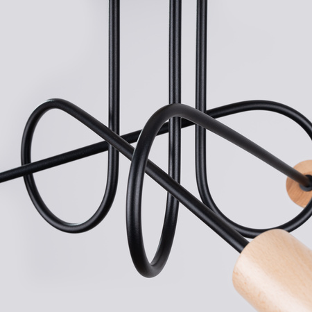 Stropní svítidlo Lustr Spider Pendant 3x E27 Přírodní dřevo Black Ember Peach Puff SL.1477 Sollux