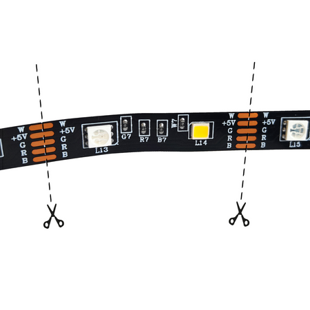 LED pásek RGBw 8W 120° černý stmívatelný Sanico Goldlux
